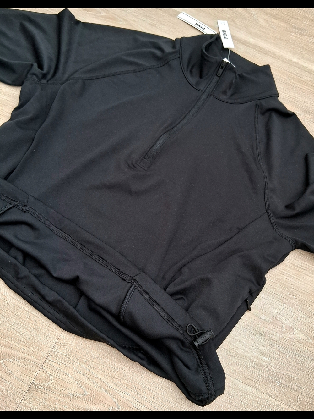 PINK Victorias Secret Relay Knit Half-zip Sweatsirt Size M - Picture 5 of 6